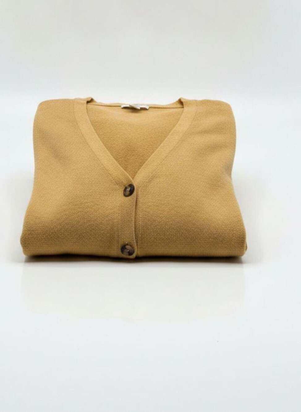 J.Jill Women's Tan Linen Blend V-Neck Button-Front Cardigan Sweater Small